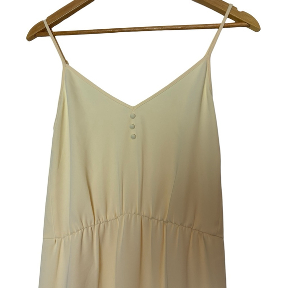 Aritzia Slip Dress Midi Lace Trim Yellow Size Little Moon - Picture 11 of 15